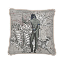 Load image into Gallery viewer, Oceania Traditional Black New Guinea Aboriginal From Princess Marianne/Deer Silk Pillow