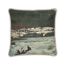将图片加载到图库查看器,Yukon Whitehorse Rapids Canoe 1913 Silk Pillow