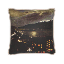 Load image into Gallery viewer, Alaska Juneau Territorial Night View Silk Pillow