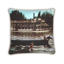 Load image into Gallery viewer, Alaska Fairbanks Chena Paddlewheel Silk Pillow