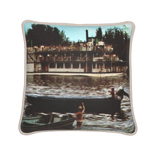 Load image into Gallery viewer, Alaska Fairbanks Chena Paddlewheel Silk Pillow