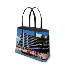 Load image into Gallery viewer, Hawaii Oahu Honolulu The Reef Hotel On the Beach at Waikiki Tote