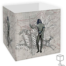 Load image into Gallery viewer, Oceania Traditional Black New Guinea Aboriginal From Princess Marianne/Deer Lamp Shade