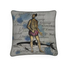 Load image into Gallery viewer, Oceania Traditional Tattoo Marshall Island man/Dolphin Luxury Pillow