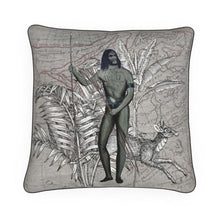 Load image into Gallery viewer, Oceania Traditional New Guinea Tattoo Black Aboriginal from Princess Marianne/Deer Luxury Pillow