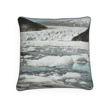 Load image into Gallery viewer, Alaska Juneau Taku Glacier on Taku Inlet Luxury Pillow
