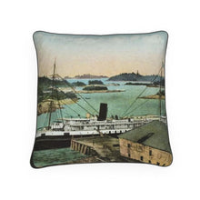Indlæs billede til gallerivisning Alaska Sitka Wharf 1914 Luxury Pillow
