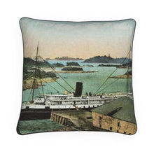 Indlæs billede til gallerivisning Alaska Sitka Wharf 1914 Luxury Pillow
