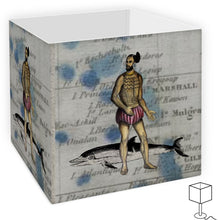 Load image into Gallery viewer, Oceania Traditional Tattoo Marshall Island man/Dolphin Lamp Shade