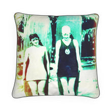 Load image into Gallery viewer, Hawaii Vintage Surfer Girls Luxury Pillow