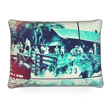 Load image into Gallery viewer, Hawaii Cowboys Loading Steers Luxury Pillow