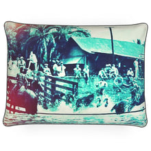 Load image into Gallery viewer, Hawaii Cowboys Loading Steers Luxury Pillow