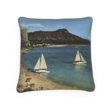 Load image into Gallery viewer, Hawaii Oahu Honolulu Waikiki Beach 1968 Luxury Pillow
