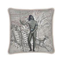 Load image into Gallery viewer, Oceania Traditional Black New Guinea Aboriginal From Princess Marianne/Deer Silk Pillow
