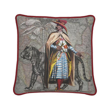 Load image into Gallery viewer, Asia Traditional Upper Class Arab Man/Persian Tiger Silk Pillow
