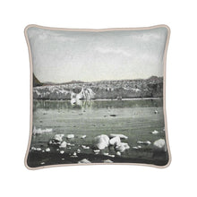 Load image into Gallery viewer, Alaska Gustavus Muir Glacier Alaska 354 sq miles of ice Silk Pillow
