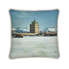 Load image into Gallery viewer, Alaska Anchorage Airport 1960s Silk Pillow
