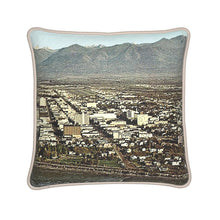 Load image into Gallery viewer, Alaska Anchorage Birdseye View Mid 1960s Silk Pillow
