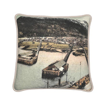 Indlæs billede til gallerivisning Alaska Skagway Harbor 1905 Silk Pillow
