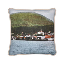 Load image into Gallery viewer, Alaska Ketchikan Waterfront 1910 Silk Pillow
