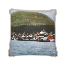 Load image into Gallery viewer, Alaska Ketchikan Waterfront 1910 Silk Pillow
