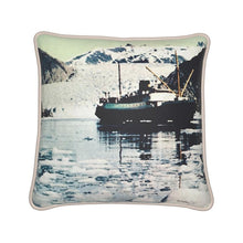 Load image into Gallery viewer, Alaska Ketchikan Tracy Arm Glacier Cruise Ship Silk Pillow
