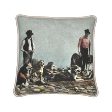 Load image into Gallery viewer, Alaska Huskies and Pioneer Mushers Silk Pillow
