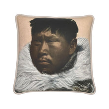 Load image into Gallery viewer, Alaska Native Man Atziruk Nome Silk Pillow
