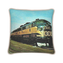 Indlæs billede til gallerivisning Alaska Railroad Streamliner Aurora Silk Pillow
