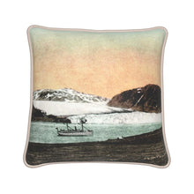 Load image into Gallery viewer, Alaska Gustavus Muir Glacier Steamship Silk Pillow
