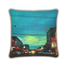 Load image into Gallery viewer, Alaska Fairbanks at Night 1960s Silk Pillow
