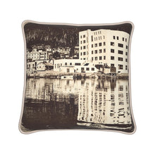 Load image into Gallery viewer, Alaska Ketchikan Waterfront Silk Pillow
