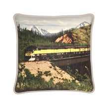 Indlæs billede til gallerivisning Alaska Railroad Passenger Train Silk Pillow
