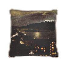 Load image into Gallery viewer, Alaska Juneau Territorial Night View Silk Pillow

