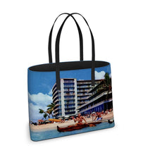 Load image into Gallery viewer, Hawaii Oahu Honolulu The Reef Hotel On the Beach at Waikiki Tote

