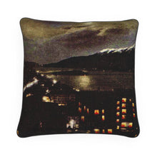 Load image into Gallery viewer, Alaska Juneau Territorial Night View Luxury Pillow
