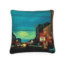 Load image into Gallery viewer, Alaska Fairbanks at Night 1960s Luxury Pillow
