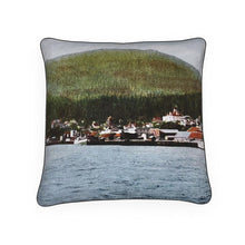 Load image into Gallery viewer, Alaska Ketchikan Waterfront 1910 Luxury Pillow
