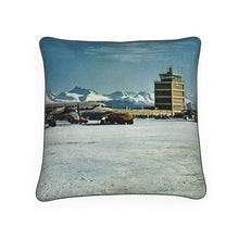 Load image into Gallery viewer, Alaska Anchorage Airport 1960s Luxury Pillow
