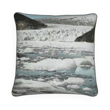 Load image into Gallery viewer, Alaska Juneau Taku Glacier on Taku Inlet Luxury Pillow
