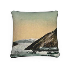 Load image into Gallery viewer, Alaska Juneau Taku Glacier Steamship Pillow
