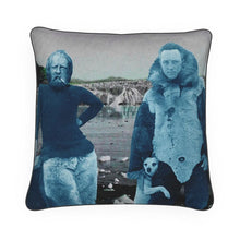 Indlæs billede til gallerivisning Arctic Explorers Admiral Richard Byrd and Randolf Franke at Alaska’s Muir Glacier Luxury Pillow
