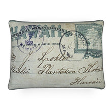 Load image into Gallery viewer, Hawaii Kohala Niulii Plantation 1899 Postcard Luxury Pillow
