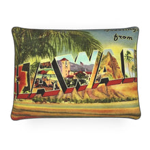 Indlæs billede til gallerivisning Hawaii Greetings From Large Letter Postcard Luxury Pillow
